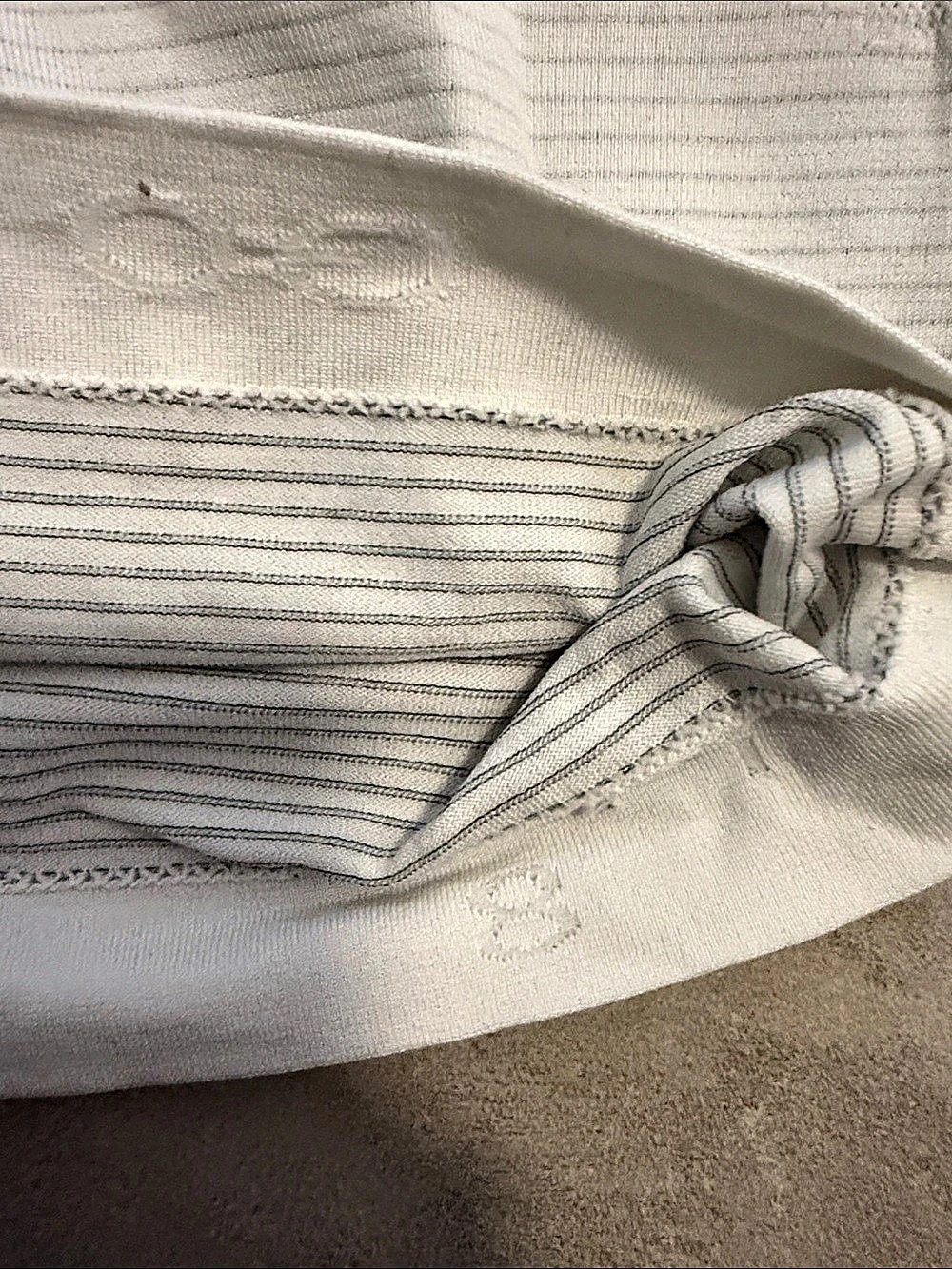 Lululemon Tank White Striped Racerback - Picture 3 of 3